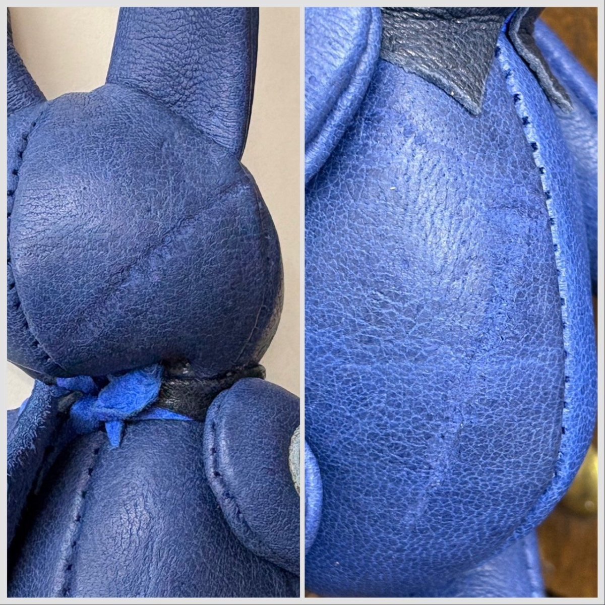 画像7: 【ジビエレザー鹿革】のベルラビ★マイスターの手作り「ベルズラビット」瀬戸内マリン　 写真の1点販売です (7)