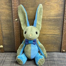 画像1: 【ピッグスウェード】のベルラビ★マイスターの手作り「ベルズラビット」うぐいす×タイトブルー　ストラップ1本付 　写真の1点販売です (1)