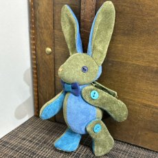 画像3: 【ピッグスウェード】のベルラビ★マイスターの手作り「ベルズラビット」うぐいす×タイトブルー　ストラップ1本付 　写真の1点販売です (3)