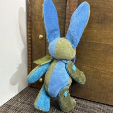 画像6: 【ピッグスウェード】のベルラビ★マイスターの手作り「ベルズラビット」うぐいす×タイトブルー　ストラップ1本付 　写真の1点販売です (6)