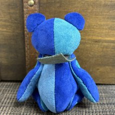 画像2: 【ピッグスウェード】のベルベア★マイスターの手作り「ベルズベア」ブルーカラフル　ストラップ1本付 　写真の1点販売です (2)