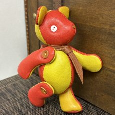 画像5: 【ジビエレザー鹿革】のベルベア★マイスターの手作り「ベルズベア」バーミリオン×兵庫イエロー　ストラップ1本付 　写真の1点販売です (5)