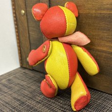 画像6: 【ジビエレザー鹿革】のベルベア★マイスターの手作り「ベルズベア」バーミリオン×兵庫イエロー　ストラップ1本付 　写真の1点販売です (6)