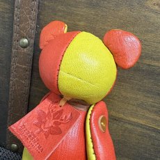 画像7: 【ジビエレザー鹿革】のベルベア★マイスターの手作り「ベルズベア」バーミリオン×兵庫イエロー　ストラップ1本付 　写真の1点販売です (7)