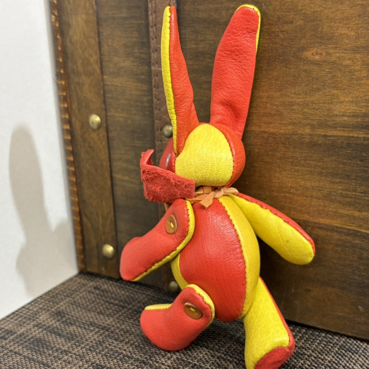 画像6: 【ジビエレザー鹿革】のベルラビ★マイスターの手作り「ベルズラビット」バーミリオン×兵庫イエロー　 写真の1点販売です (6)