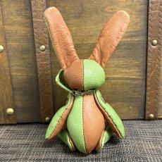 画像2: 【ジビエレザー鹿革】のベルラビ★マイスターの手作り「ベルズラビット」ブラウン×若葉もみじ　 写真の1点販売です (2)