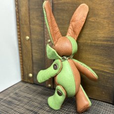 画像5: 【ジビエレザー鹿革】のベルラビ★マイスターの手作り「ベルズラビット」ブラウン×若葉もみじ　 写真の1点販売です (5)