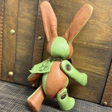 画像6: 【ジビエレザー鹿革】のベルラビ★マイスターの手作り「ベルズラビット」ブラウン×若葉もみじ　 写真の1点販売です (6)