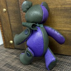 画像5: 【ジビエレザー鹿革】のベルベア★マイスターの手作り「ベルズベア」ダークグリーン×パープル　トラップ1本付 　写真の1点販売です (5)