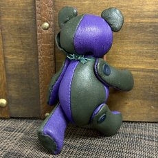画像6: 【ジビエレザー鹿革】のベルベア★マイスターの手作り「ベルズベア」ダークグリーン×パープル　トラップ1本付 　写真の1点販売です (6)