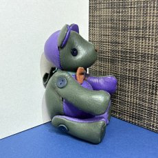 画像3: 【ジビエレザー鹿革】のベルベア★マイスターの手作り「ベルズベア」ダークグリーン×パープル　トラップ1本付 　写真の1点販売です (3)