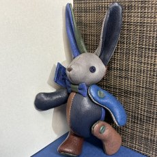 画像6: 【ジビエレザー鹿革】のベルラビ★マイスターの手作り「ベルズラビット」スペシャルカラフル寒色系　ストラップ1本付　 写真の1点販売です (6)