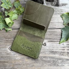 画像3: 【ツキノワグマ革】ミニマムスリム財布｜薄い・軽い・小銭も入るマネークリップのようなミニ財布　写真の1点 (3)