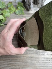 画像7: 【ツキノワグマ革】ミニマムスリム財布｜薄い・軽い・小銭も入るマネークリップのようなミニ財布　写真の1点 (7)