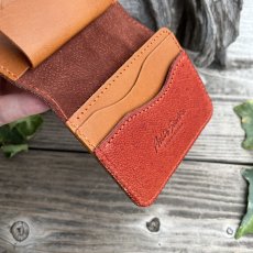 画像5: 【ツキノワグマ革】ミニマムスリム財布｜薄い・軽い・小銭も入るマネークリップのようなミニ財布　写真の1点 (5)