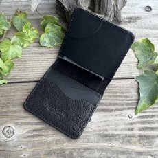 画像3: 【ヒグマ革】ミニマムスリム財布｜薄い・軽い・小銭も入るマネークリップのようなミニ財布　写真の1点 (3)