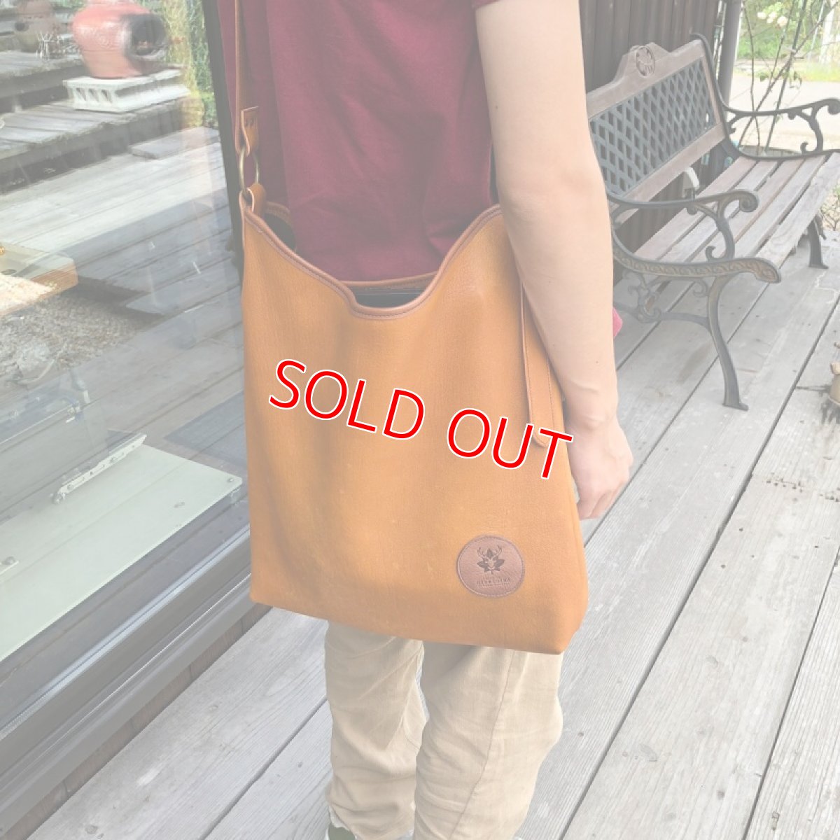 画像3: 【広島ジビエレザー】鹿革ショルダートート☆大きめショルダートートバッグ★A4ノートもすっぽり　 (3)