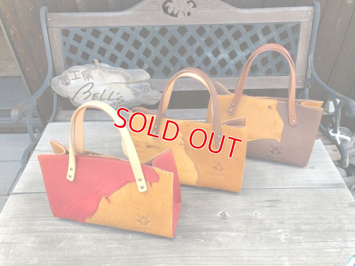 画像23: ★ジビエ鹿革★ミニトートバッグ　財布とスマホとキーケース　ちょっとお出かけにぴったり　 (23)