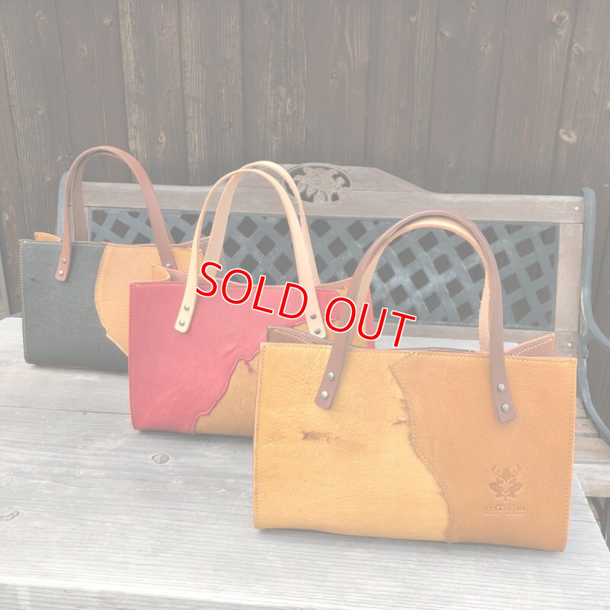 画像3: ★ジビエ鹿革★ミニトートバッグ　財布とスマホとキーケース　ちょっとお出かけにぴったり　 (3)