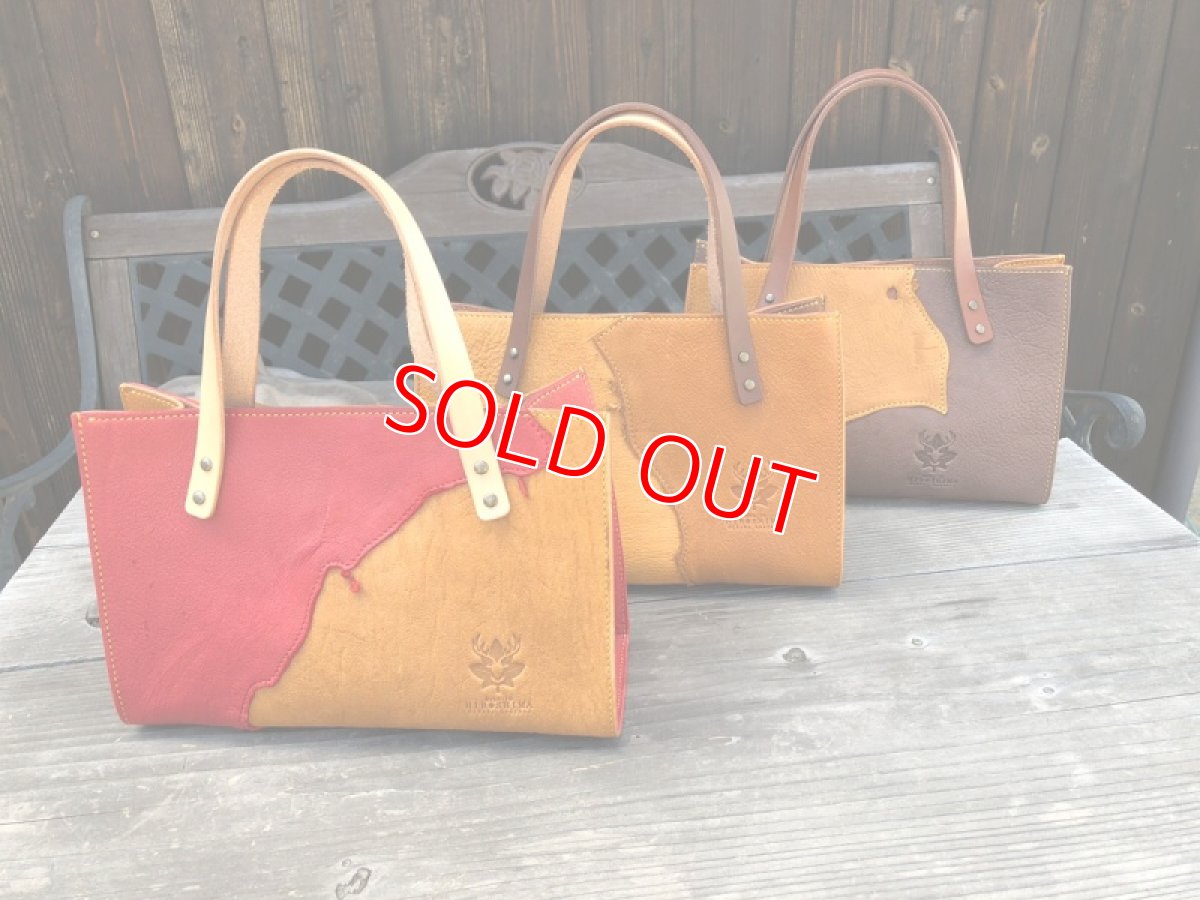 画像22: ★ジビエ鹿革★ミニトートバッグ　財布とスマホとキーケース　ちょっとお出かけにぴったり　 (22)