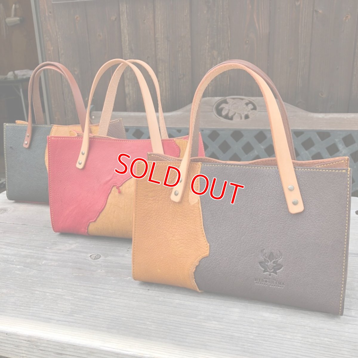 画像4: ★ジビエ鹿革★ミニトートバッグ　財布とスマホとキーケース　ちょっとお出かけにぴったり　 (4)