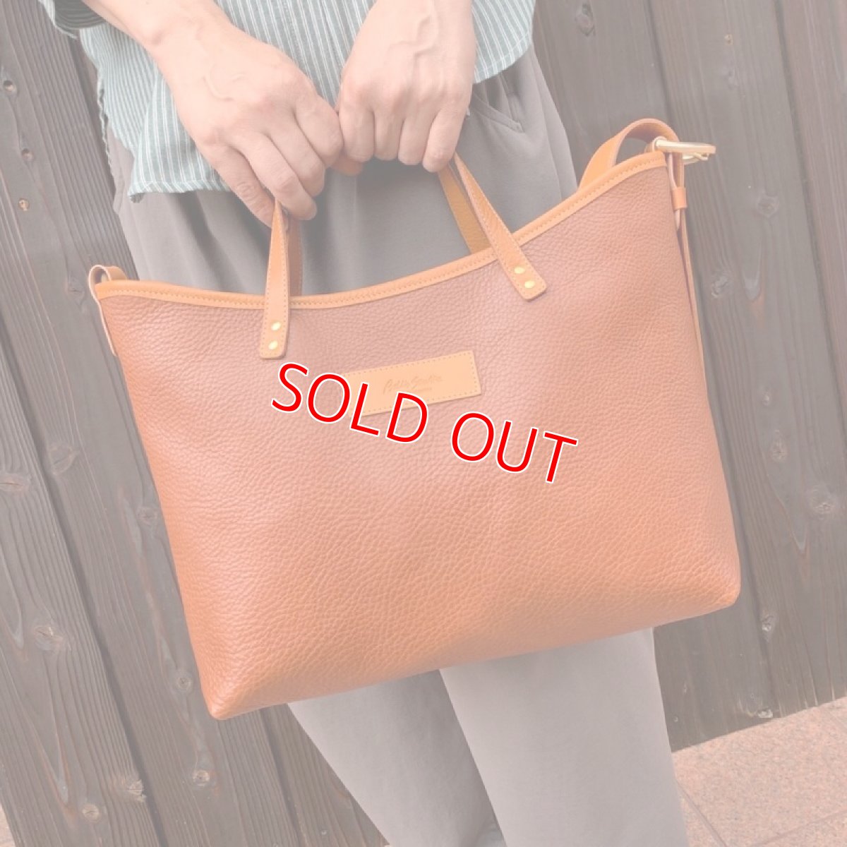 画像3: 【12色オーダー対応】本革シュリンクレザーの2WAYショルダートートバッグ (3)