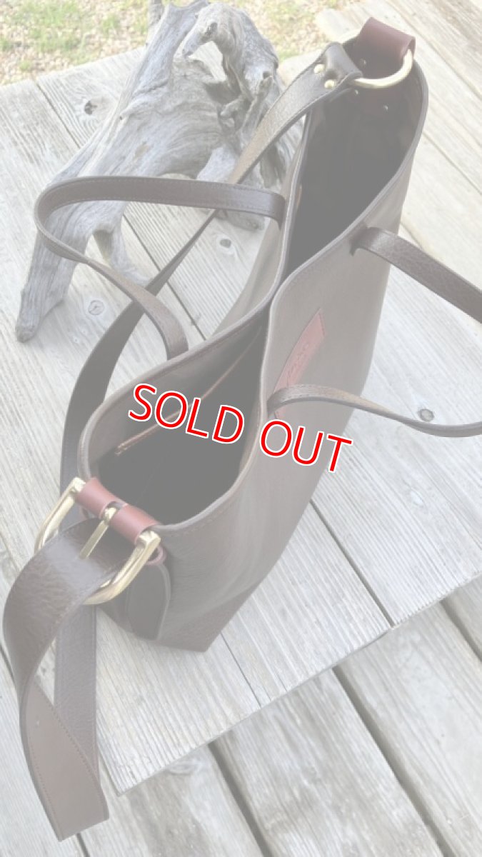 画像12: 【12色オーダー対応】本革シュリンクレザーの2WAYショルダートートバッグ (12)