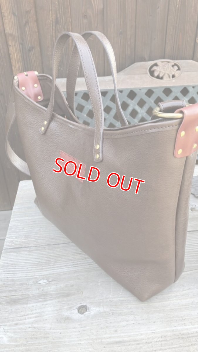 画像14: 【12色オーダー対応】本革シュリンクレザーの2WAYショルダートートバッグ (14)