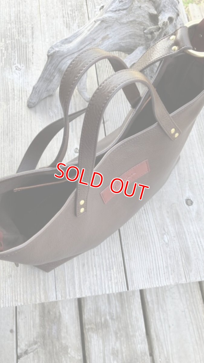 画像13: 【12色オーダー対応】本革シュリンクレザーの2WAYショルダートートバッグ (13)