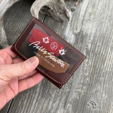 画像4: 【ツキノワグマレザー】名刺を落とさない！縁をかき集める熊手のように　熊革バージョン★名刺入れ / カード入れ (4)