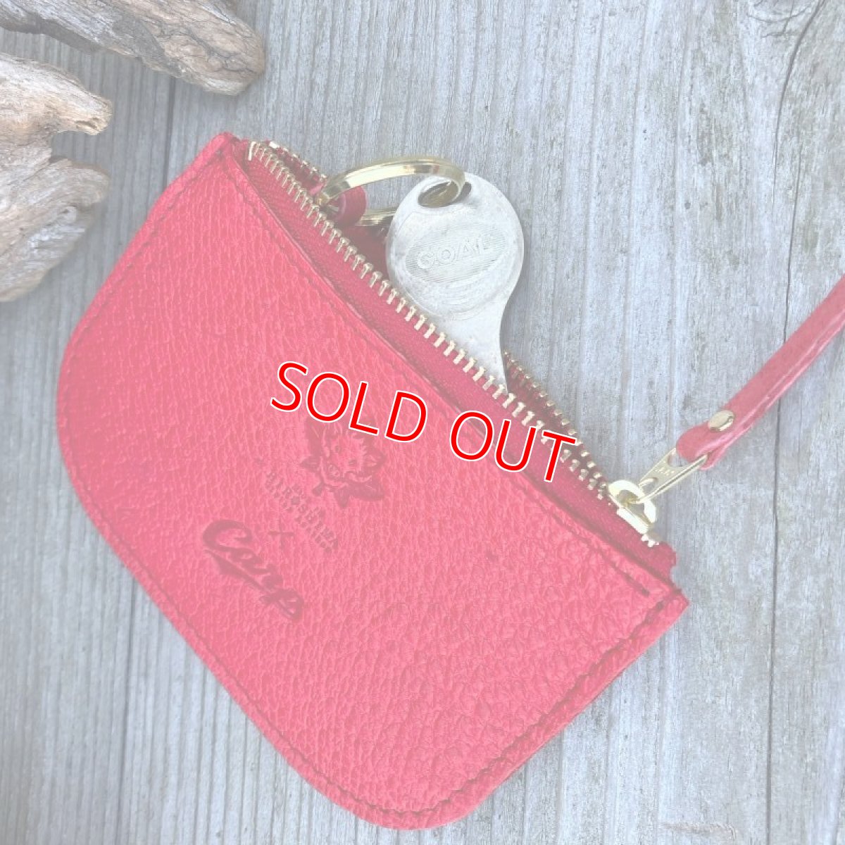 画像6: 【広島ジビエレザー × カープ】猪革ファスナーポーチ｜キーリング付き◎小銭・カード・お札収納可｜イニシャル刻印対応 (6)