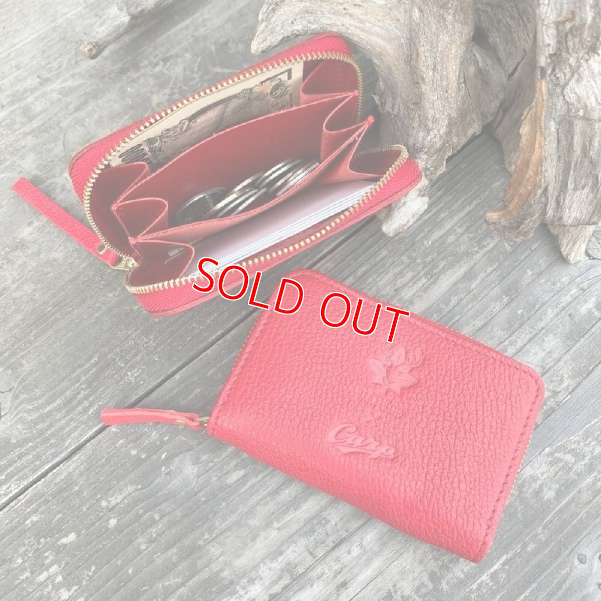 画像5: 【広島ジビエレザー×カープ】鹿革ミニラウンドファスナー財布!ポケットに収まるコンパクトさと使いやすさ◎  (5)