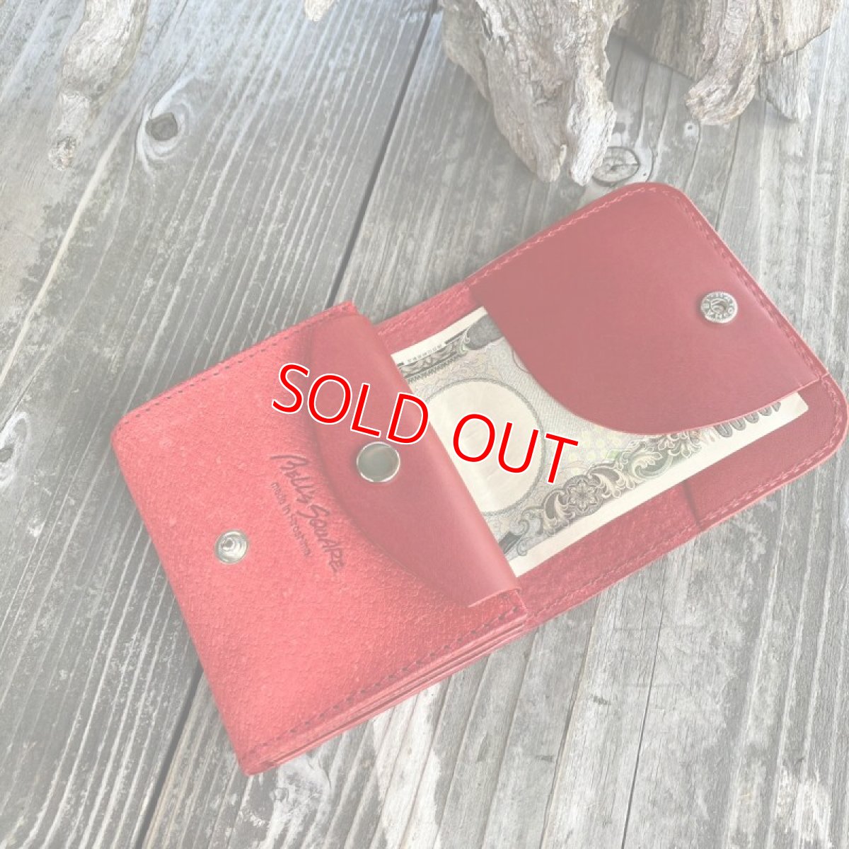 画像6: 【広島ジビエレザー×カープ】猪革ミニ財布　カードが飛び出す☆使いやすさも収納力もアップ (6)