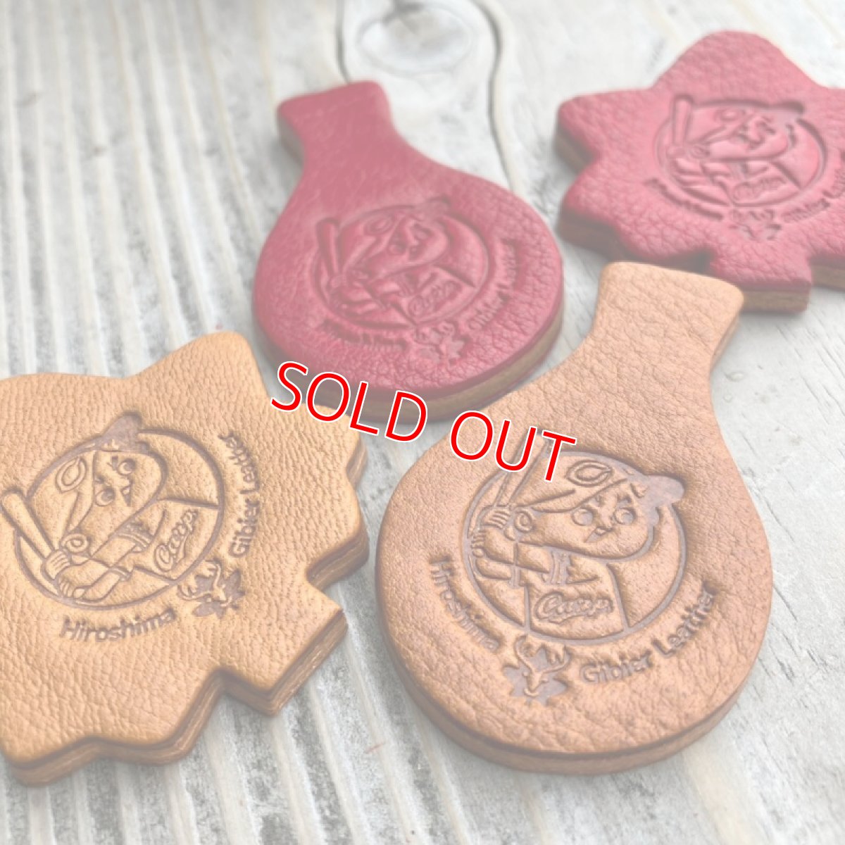 画像7: 【広島ジビエレザー×カープ】東広島産鹿革使用☆革のマグネット広島セット　カープ坊や　カープレッド (7)