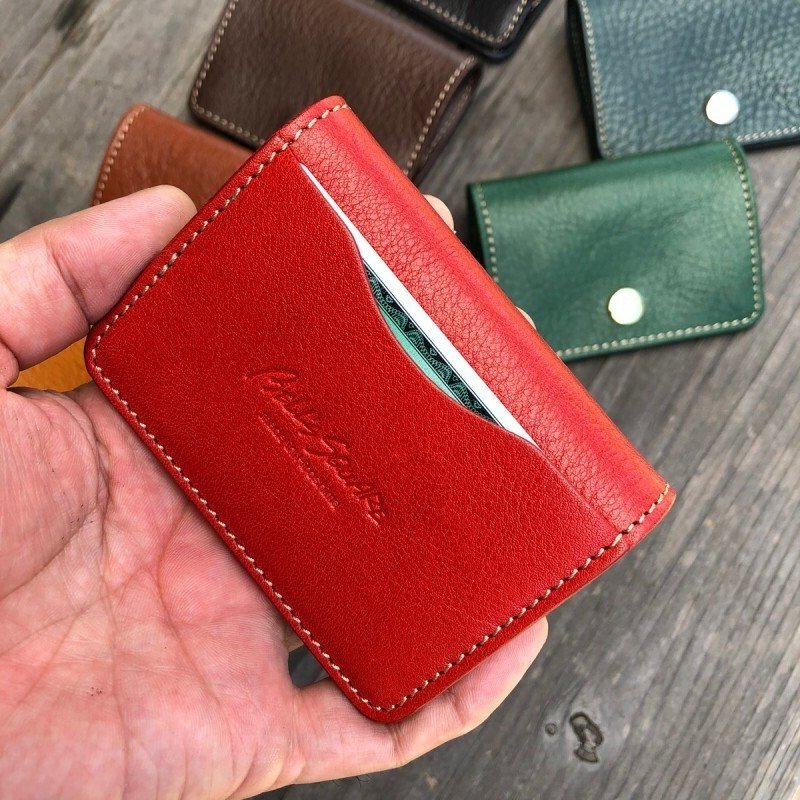 【即決大歓迎】　カードケース 小銭入れ 赤 BELL'S SQUARE（ベルズスクエア） …カードも入る！小銭も見やすい本革