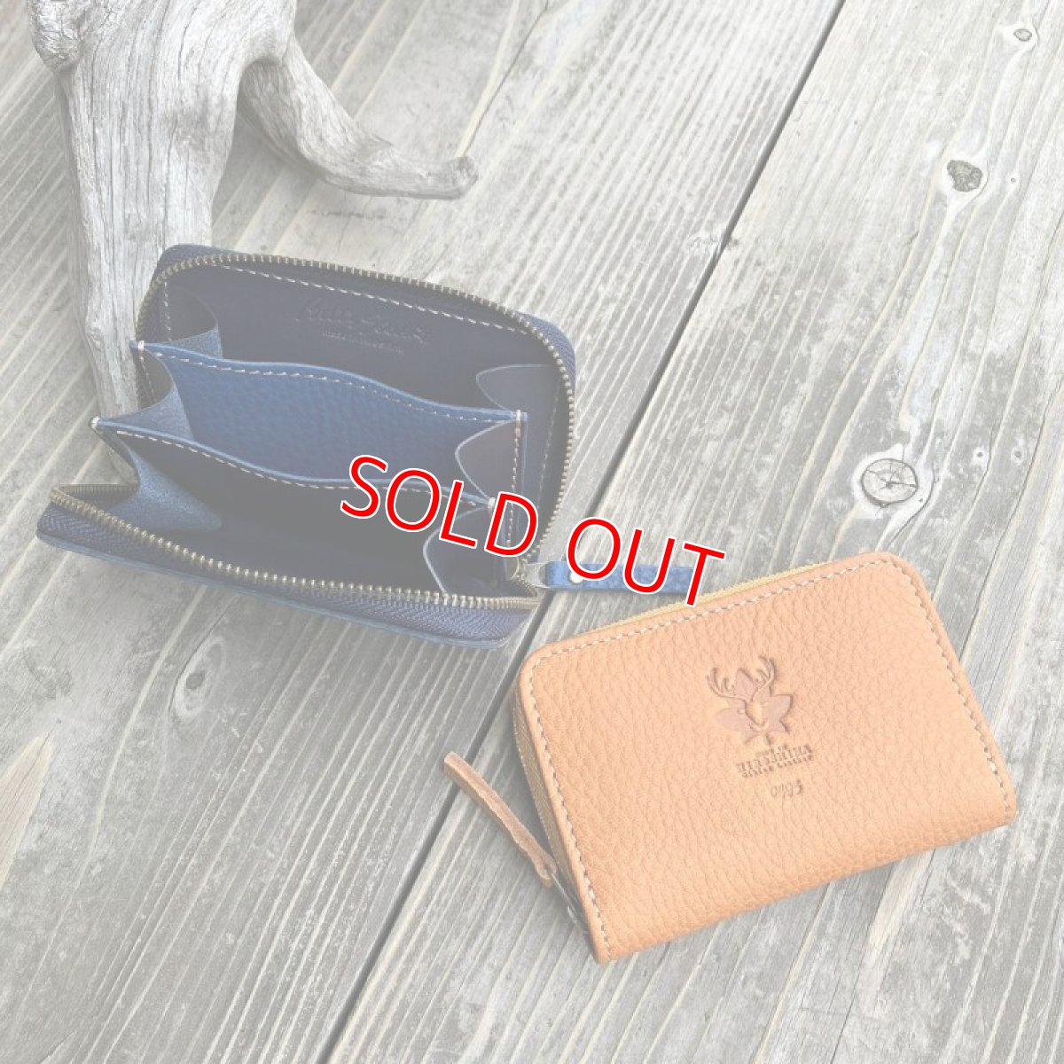 画像12: 【広島ジビエレザー】職人が作るオーダーメイド天然鹿革＆牛革ラウンドファスナーミニウォレット　カラーオーダー受付中 (12)