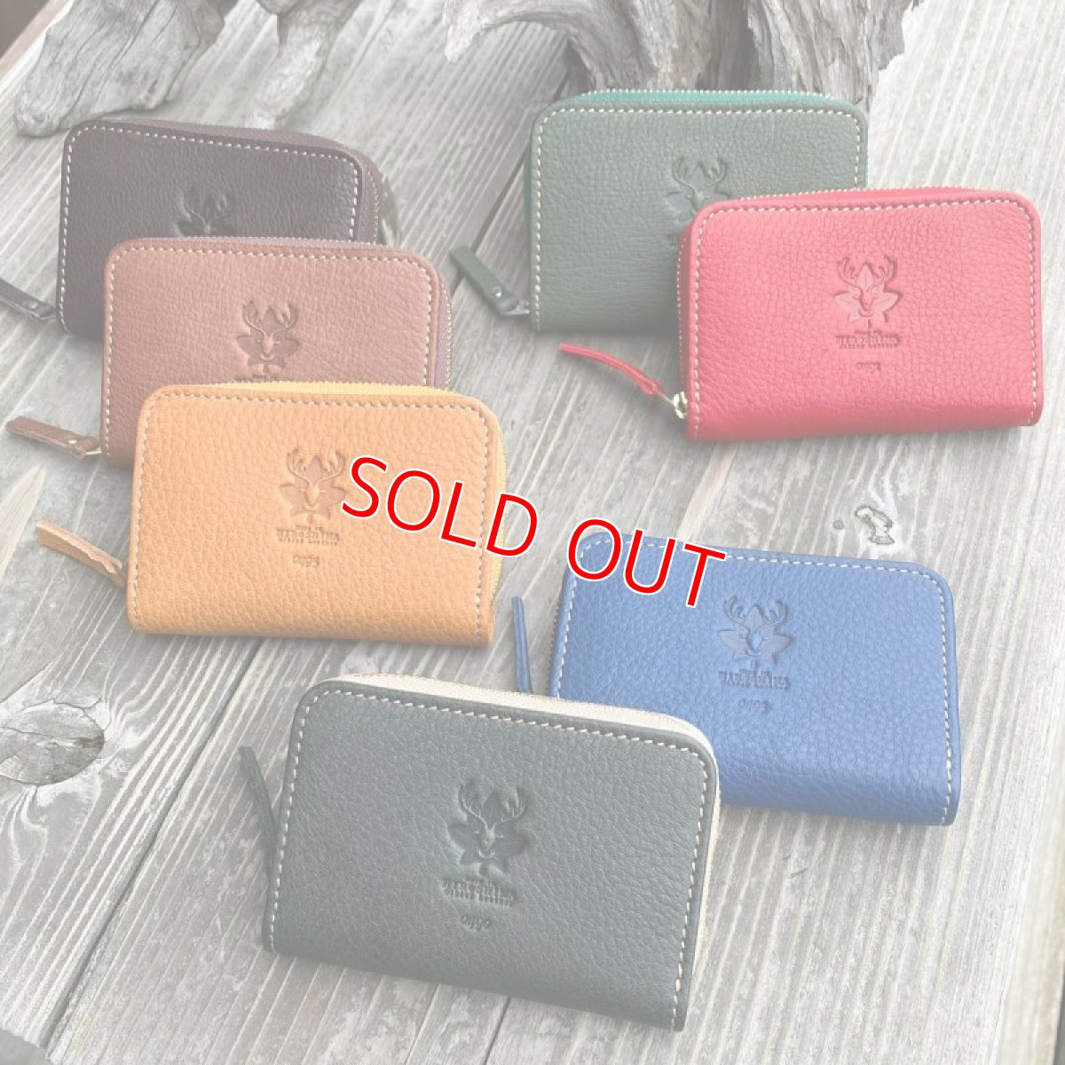 画像2: 【広島ジビエレザー】職人が作るオーダーメイド天然鹿革＆牛革ラウンドファスナーミニウォレット　カラーオーダー受付中 (2)