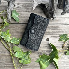 画像3: 【現品限り】ヒグマ革×国産ヌメ革 カード収納付き4連キーケース (3)