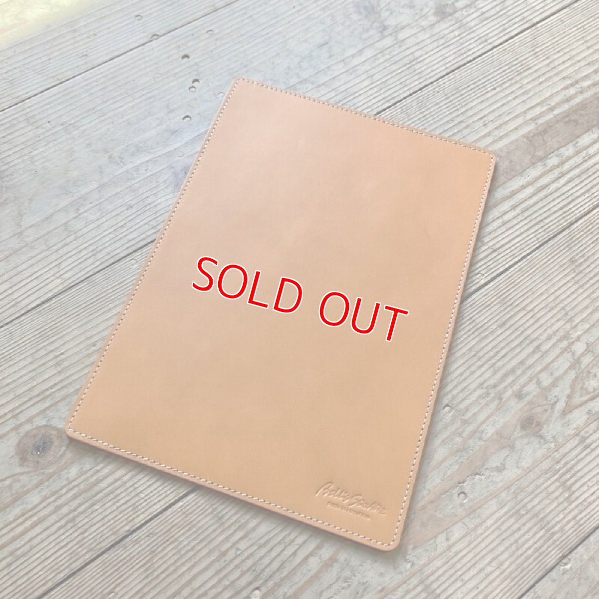 画像2: 【アウトレット】牛革製　本革マウスパッド　キャメル (2)