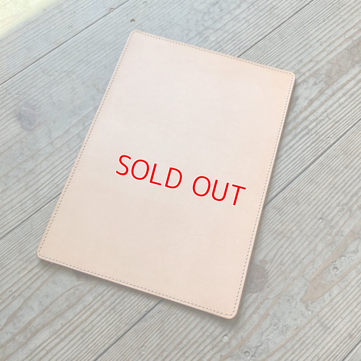 画像2: 【アウトレット】牛革製 本革マウスパッド ナチュラル (2)