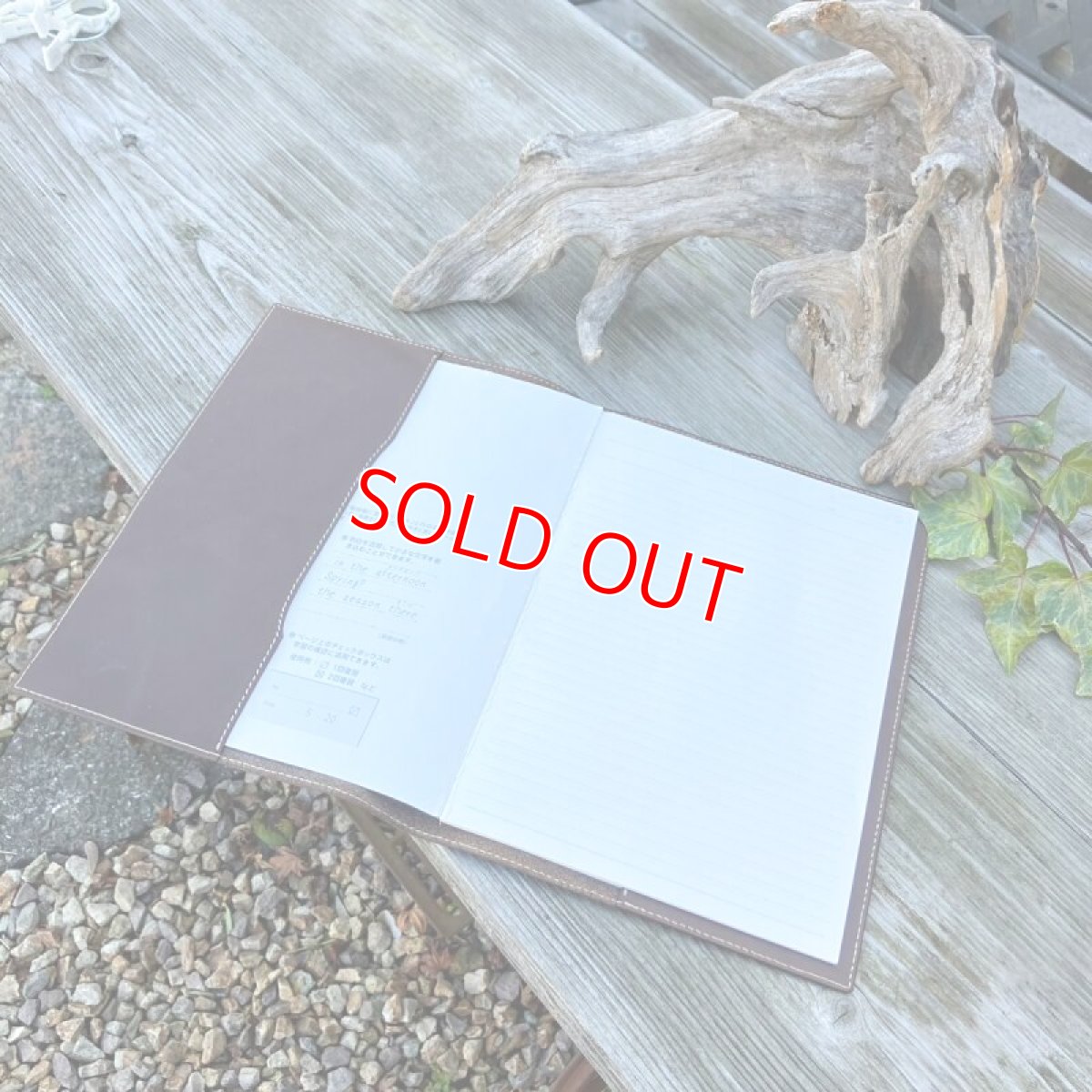 画像3: 【アウトレット】シュリンクレザー　牛革ノートカバー　B5キャンパスノートサイズ　ダークブラウン (3)