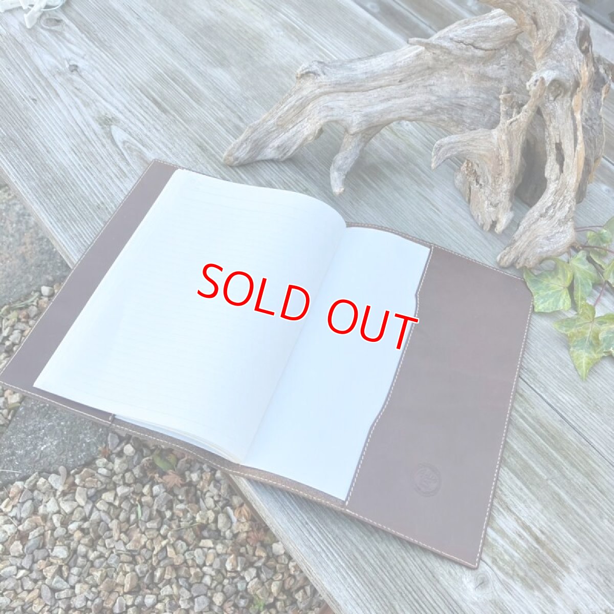 画像4: 【アウトレット】シュリンクレザー　牛革ノートカバー　B5キャンパスノートサイズ　ダークブラウン (4)