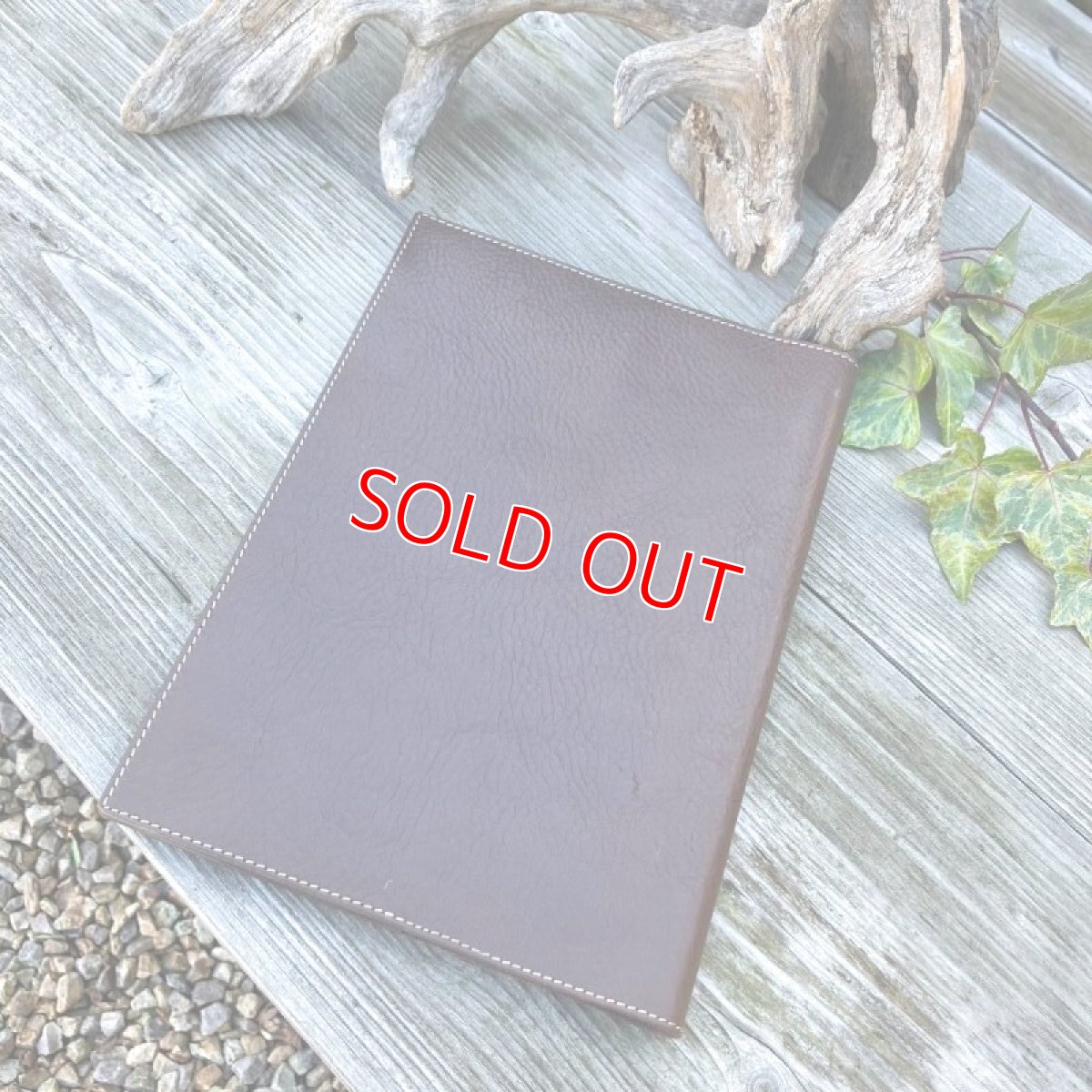 画像5: 【アウトレット】シュリンクレザー　牛革ノートカバー　B5キャンパスノートサイズ　ダークブラウン (5)