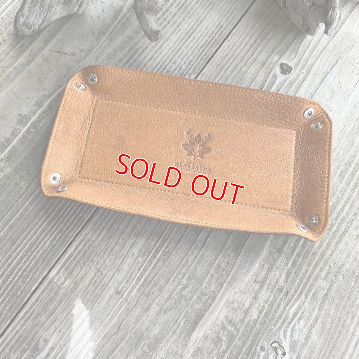 画像3: 【アウトレット】牛革シュリンクレザー&ジビエ鹿革　レザートレー　サンプル製作品 (3)