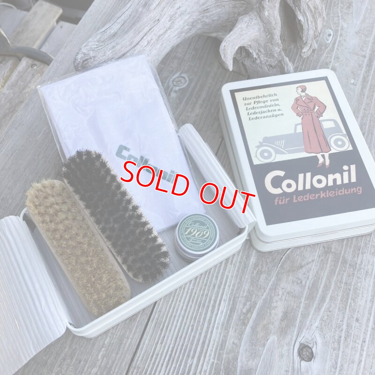 画像2: Collonil コロニル 　1909レザーケアセット レトロ缶 (2)