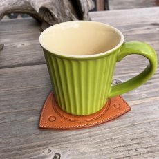 画像2: ジビエ鹿革「ロータリーエンジンモチーフ」コースター｜撥水加工×スウェード裏面｜記念品・OEM・ロゴ刻印オーダー可★記念品などご相談もお気軽に (2)