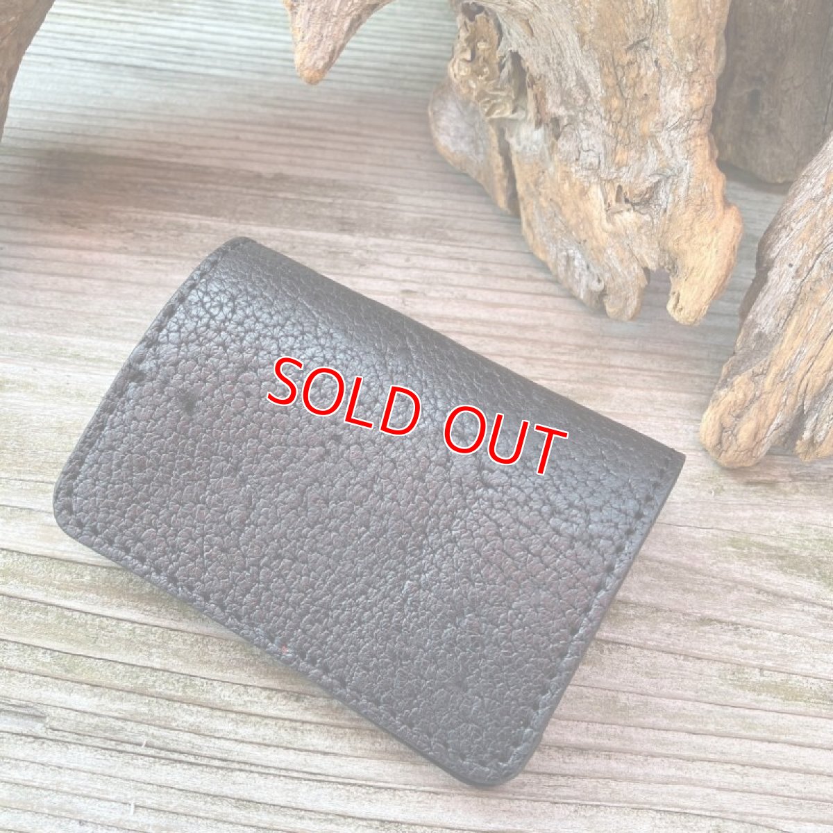 画像3: 【ヒグマレザー】クマ革★幅広ボックスコインケース (3)