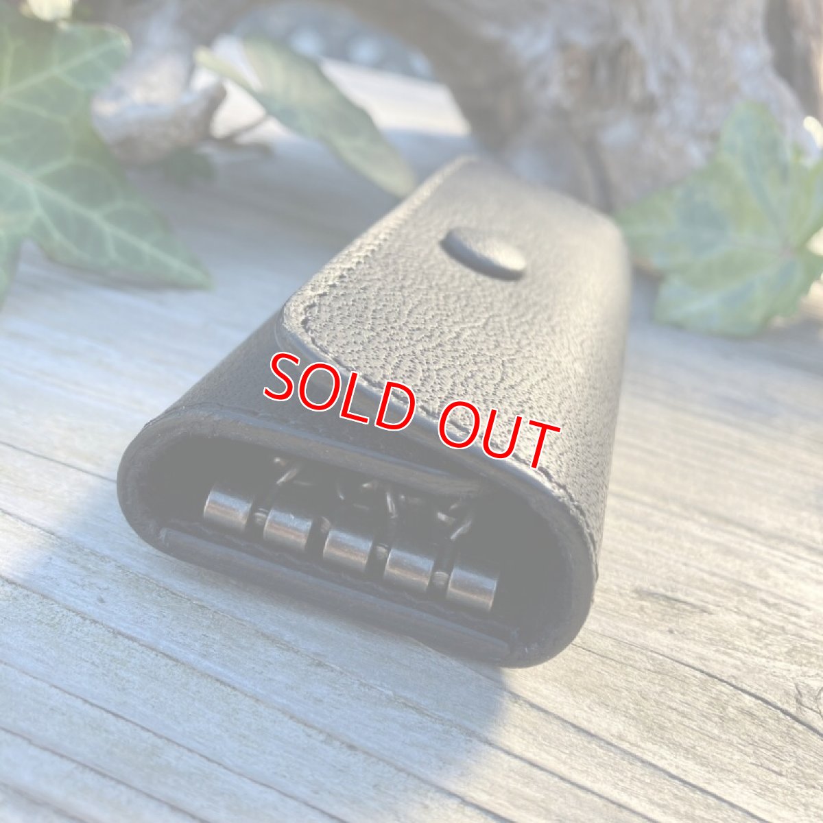 画像6: 【ツキノワグマレザー】熊革キーケース★４連ミニサイズ　　左利き用 (6)