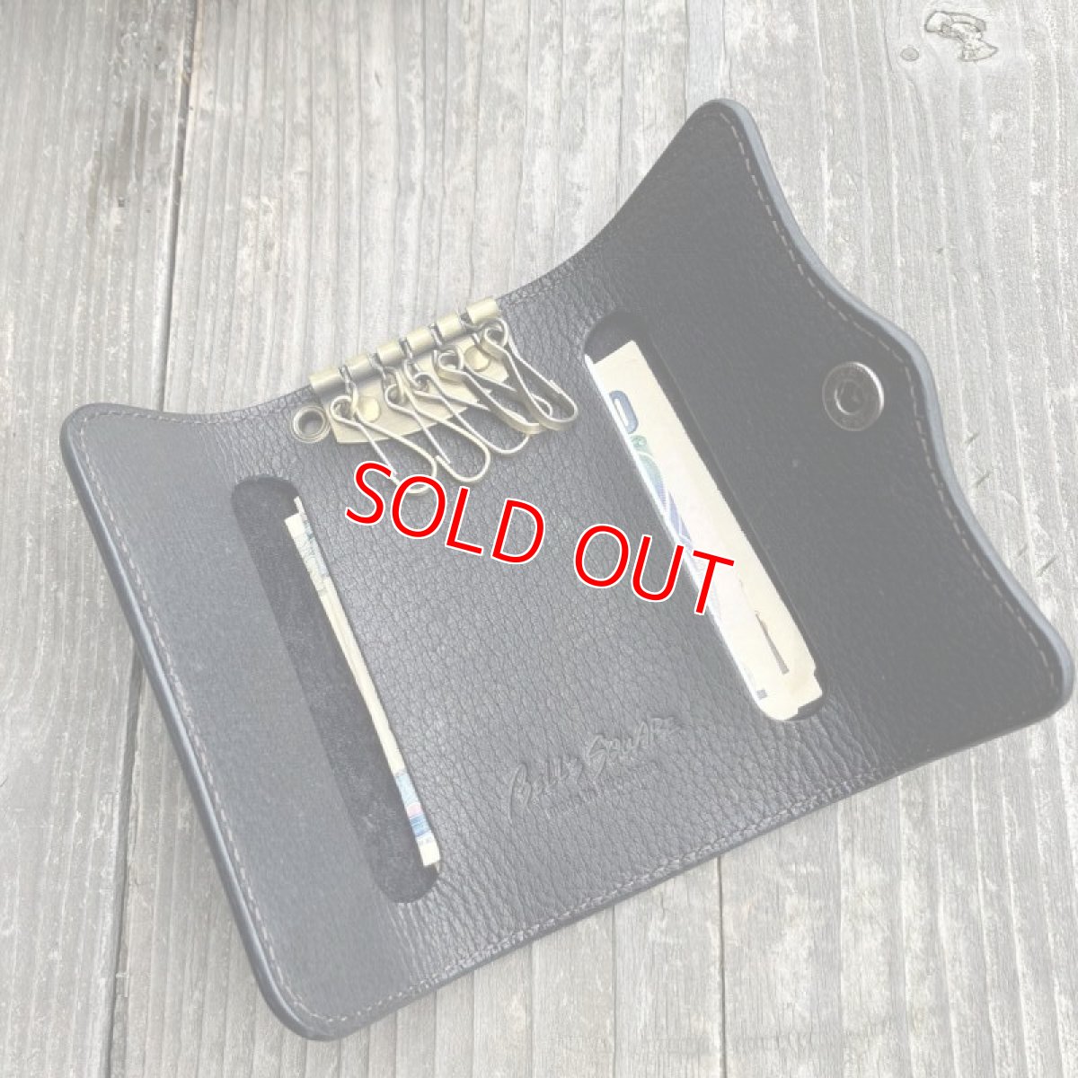 画像9: 【ツキノワグマレザー】熊革キーケース★５連ビッグサイズ　カードやお札も入る (9)