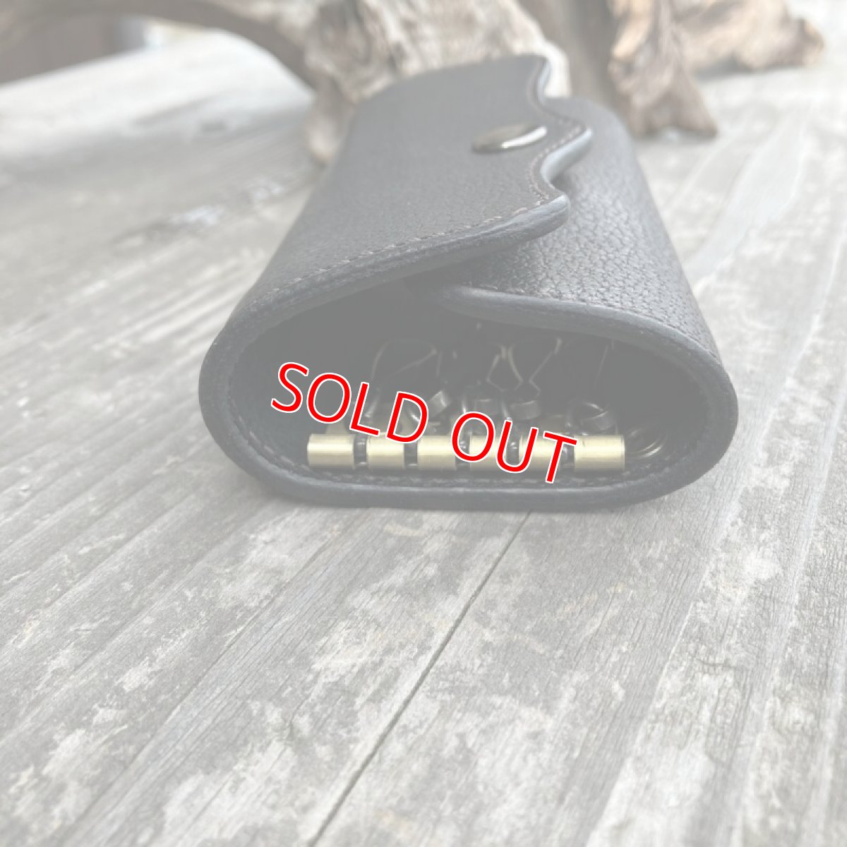 画像6: 【ツキノワグマレザー】熊革キーケース★５連ビッグサイズ　カードやお札も入る (6)